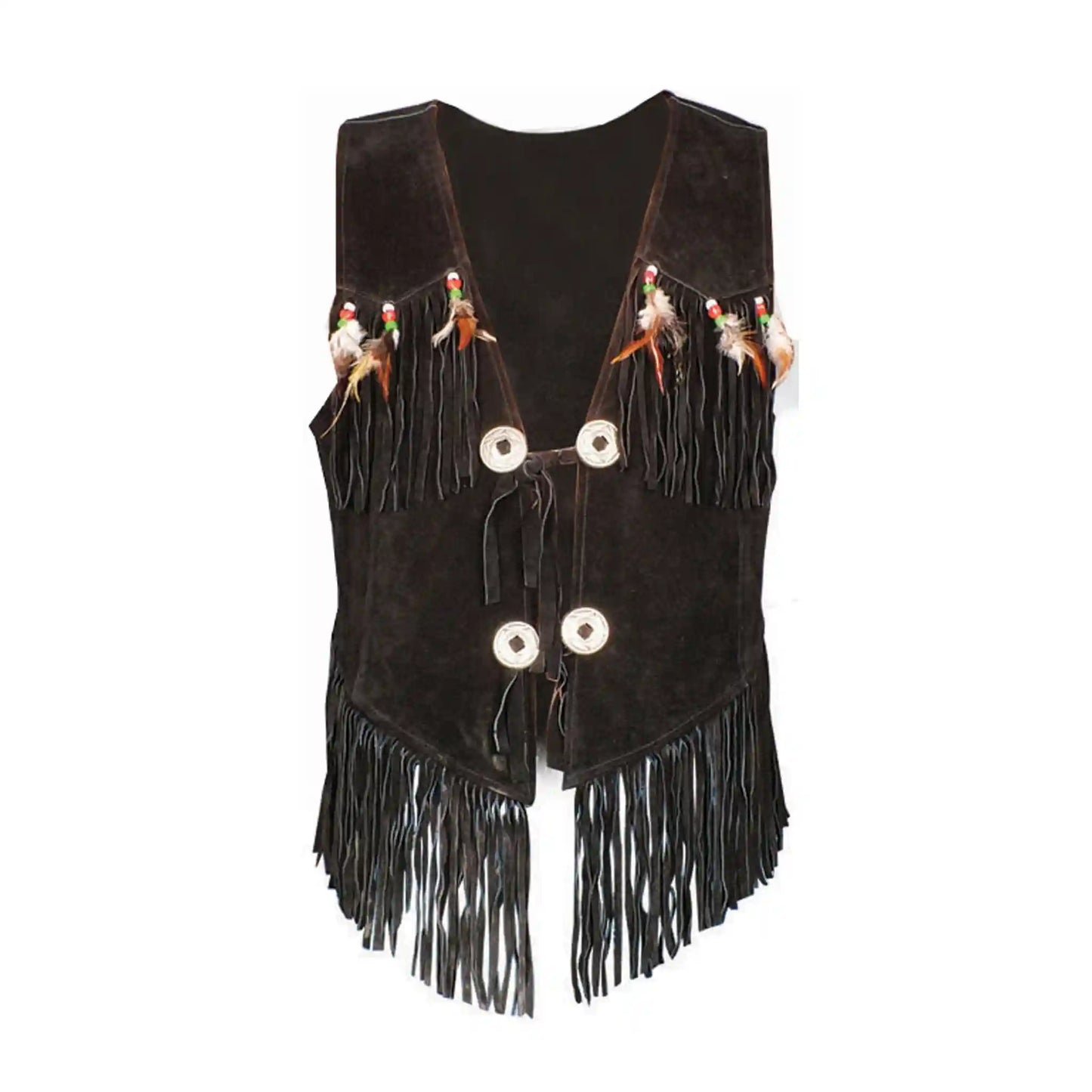 Fransen-Wildlederweste im Native-American-Stil